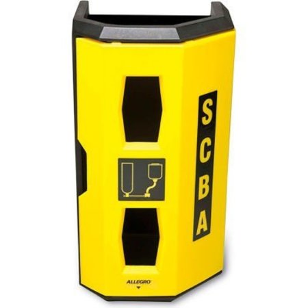 ALLEGRO INDUSTRIES Allegro 4125 High-Viz Heavy Duty Single SCBA Wall Case, Yellow 4125